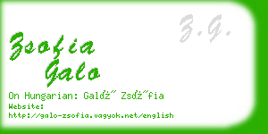 zsofia galo business card